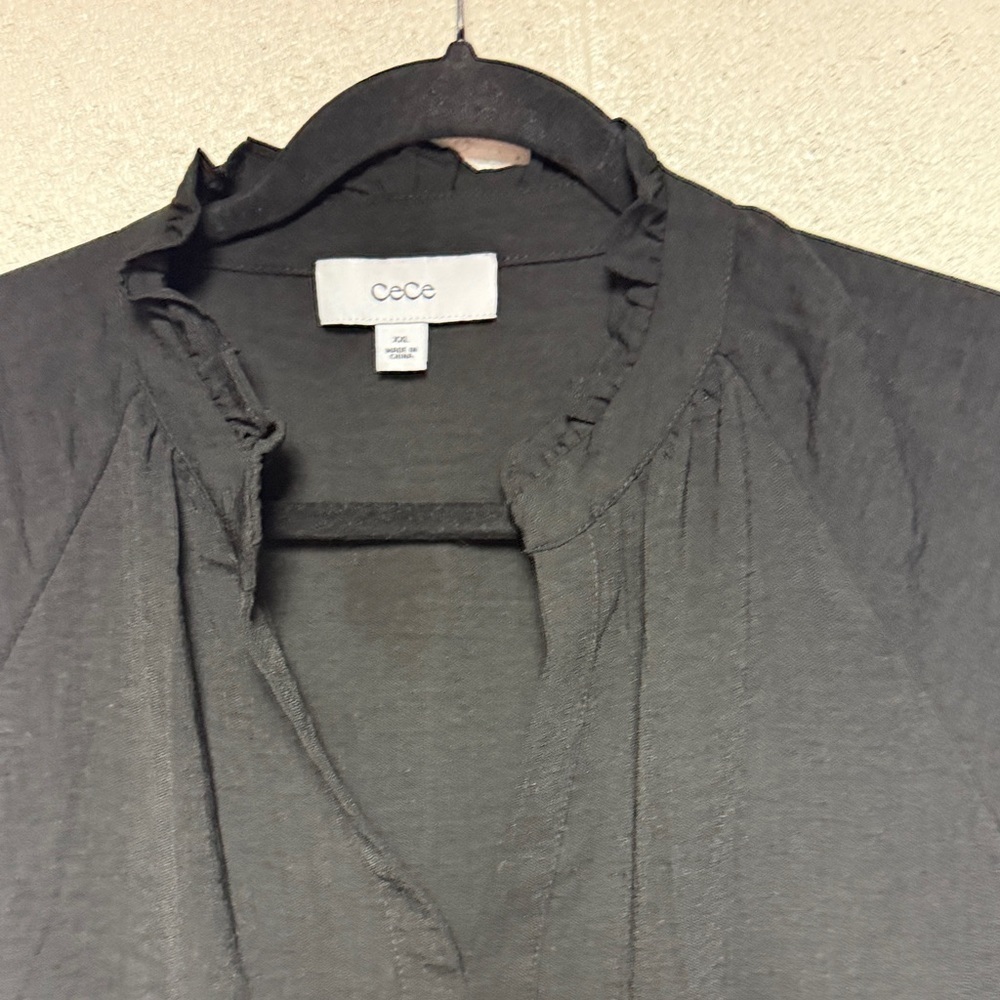 CeCe Elegant Black Blouse - Picture 5 of 9